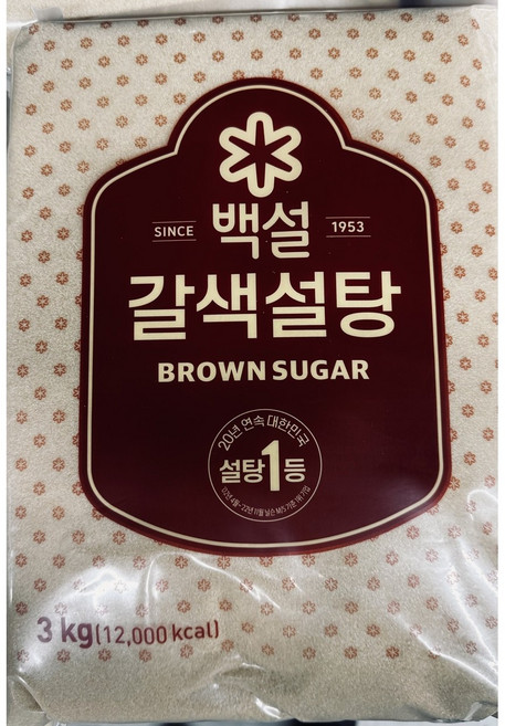 CJ (무)백설 갈색설탕3kg, 3kg, 1개