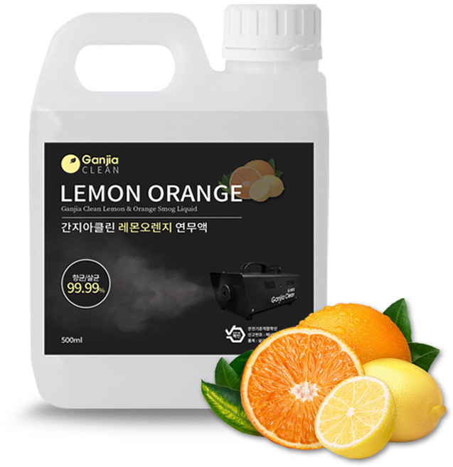 간지아클린 레몬오렌지 연무액 소독 탈취 방역용 500ml/1L/2L, 500ml, 1개