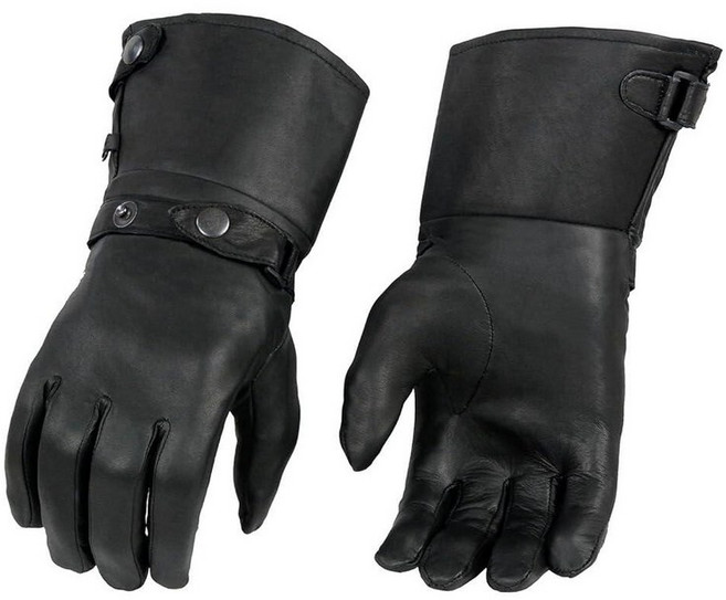 Milwaukee Leather SH264 남성용 블랙 가죽 보온 안감 건틀렛 장갑 - XL 134536 3536644331, Medium