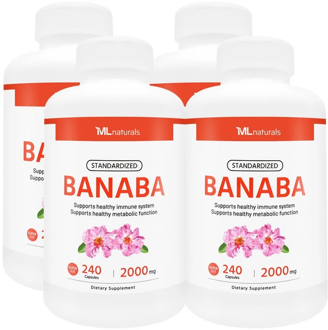 마이라이프 내추럴스 바나바 2000mg, 240정, 4개 - 쿠팡