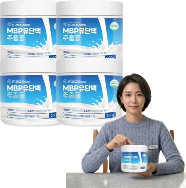 유단백 추출물 아미노산 BCAA 칼슘마그네슘 락토페린 함유, 200g 4개