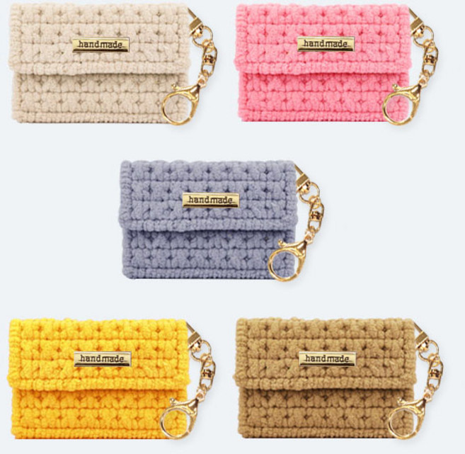 네트공예 DIY 5개 만들기 키트 망스티치 덮개형 카드 지갑 _PK04, C.데일리(DAILY), 1세트