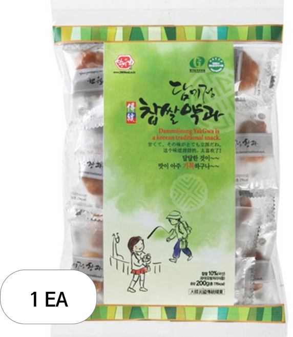 담미정 미니찹쌀약과, 200g, 1개