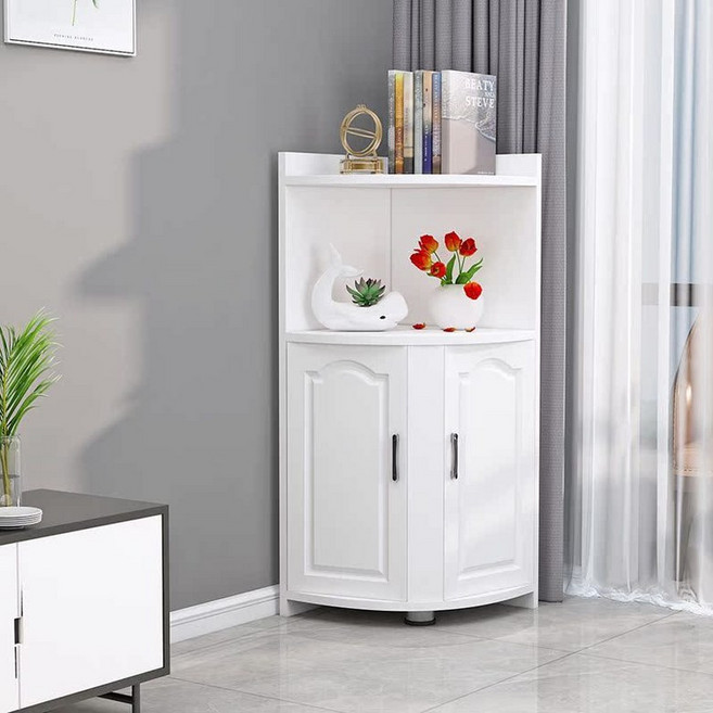 거실 코너장 틈새 코너 5단 모서리수납장 장식장, 따뜻한 35x35x116