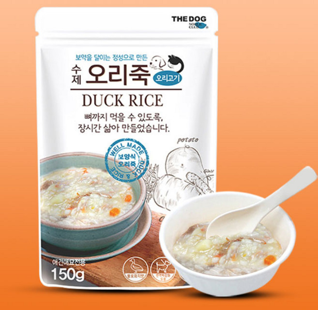 더독 삼계탕 삼계죽 오리탕 오리죽 북어국X10개 반려동물 보양식 반려동물영양식, 10개, 150g