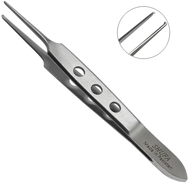 SHUFA 슈파 비숍핀셋 8.5cm tips 0.6mm (Bishop Harmon Forceps), 1개, 비숍유구