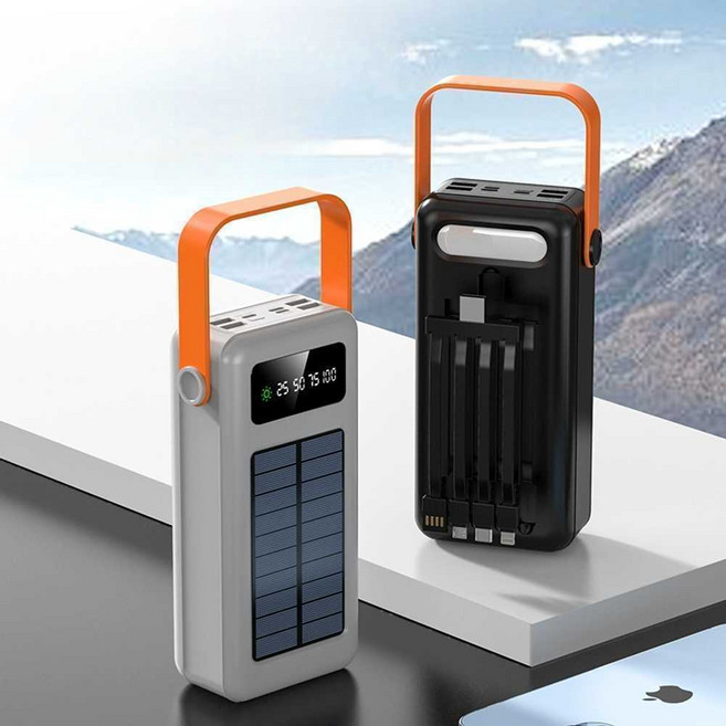 태양광 보조배터리 60000mAh 태양열 캠핑 대용량 랜턴