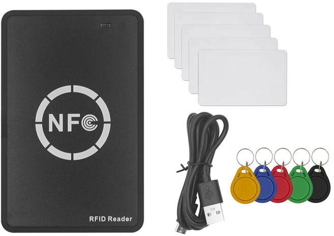 ProxMark3 RFID 카드 리더+5xUID/CUID 키 체인 IC/ID 키 작가 RFID 복제기 NFC 5.0 스마트 칩 복사기 프로그래머, 검은색