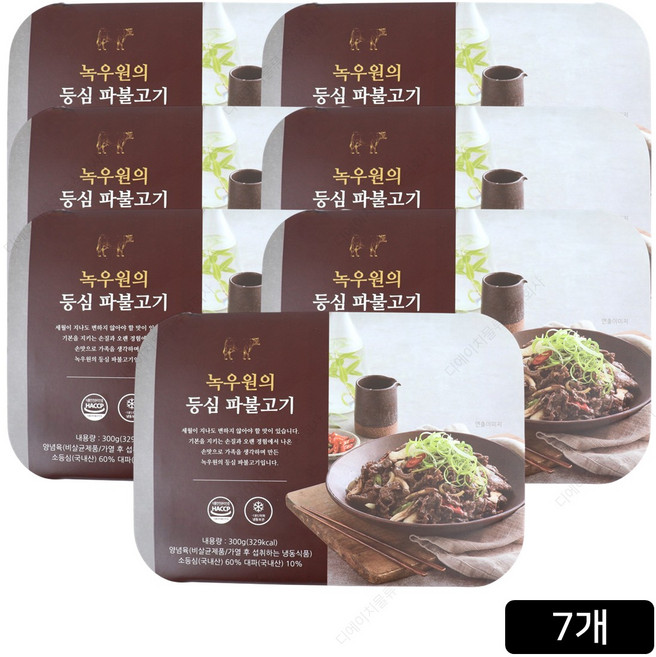 [홈쇼핑] 녹우원 등심 파불고기, 7개, 300g