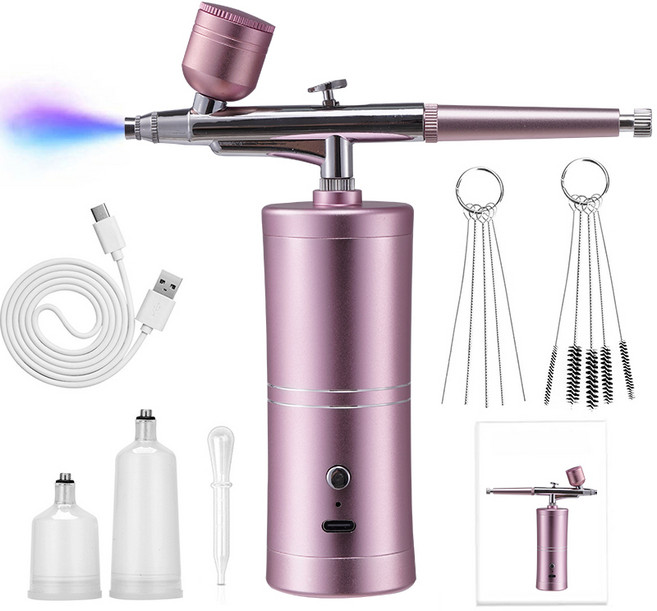 홈케어미스트기 휴대용 충전식 고압주입식 미스트기, 1개, Pink