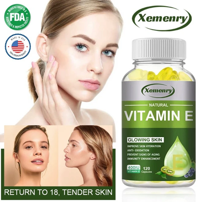 비타민 E 400 IU 혼합(d-알파 토코페롤 및 혼합 토코페롤) - 노화 방지 피부 미백을 위한 천연 항산화제 면역 체계 및 피부 영양 지원, 1개, 120정 - 쿠팡