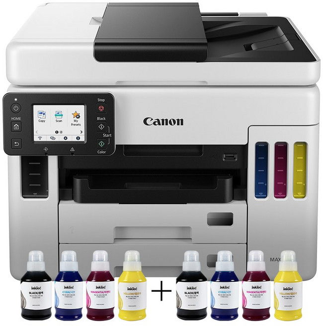 캐논 MAXIFY GX7092 무한잉크 프린터 팩스 복합기 호환잉크 2세트 포함, 캐논 GX7092 호환잉크 2세트