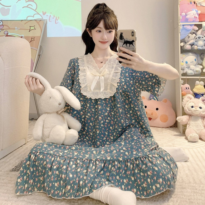 리얼 빅사이즈 원피스 잠옷 4종 오버핏 홈웨어 파자마