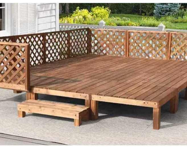 평상마루 베란다 방부목 야외용 시골평상 테이블 데크, 120x60x18cm