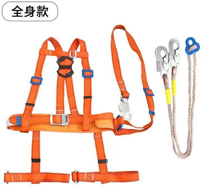 高空作業安全帶 五點快插 全身式防墜落 建筑工地安全帶, 1個, 國標經典款（全身紅）