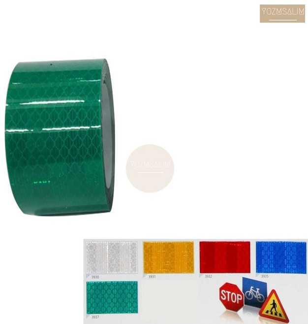 3M 야간 반사 테이프 48MM 녹색 초록 그린 배달 오토바이 안전 테잎, 1개