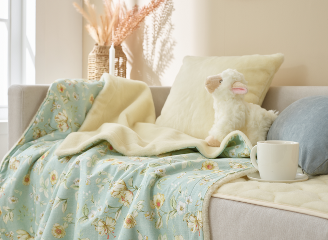 루마인홈 프리미엄 파일 양털 호주산 양모 블랭킷 담요 100*150