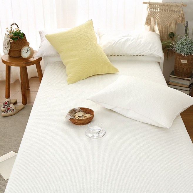 7mm간격 60수 아사 순면피그먼트 이불겸 패드 30년노하우 국산 8colors, 킹(K)_화이트