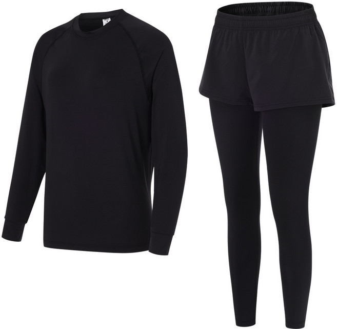 여성 루즈핏래쉬가드+9부 반바지 워터레깅스 세트 여자 수영복 상하의, L(LR-01), XL(LP-56)