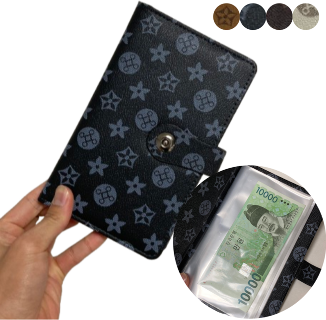 갓생 가죽 현금바인더 저축 다이어리, 라이트블랙, 1개