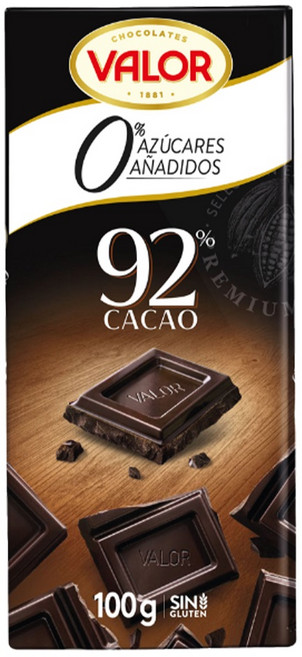 발로르 슈가프리 다크초콜릿 92% 100g, 1개