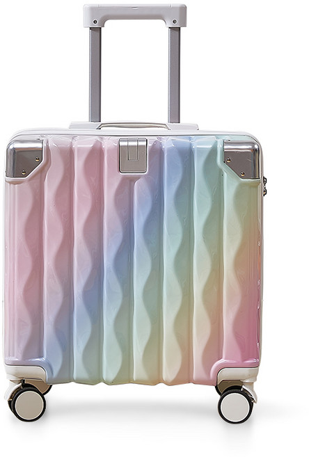 YANGTA 신상품 물결무늬 18인치 여행 가방 멀티 패션 캐리어 USB 충전포트 핸드폰 거치대 컵홀더 다양한 컬러 가능