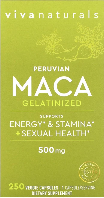 Viva Naturals 페루비안 마카 젤라틴화 500mg 베지 캡슐 250정, VivaNaturals페루비안마카젤라틴화500mg베지캡, 1개 - 쿠팡