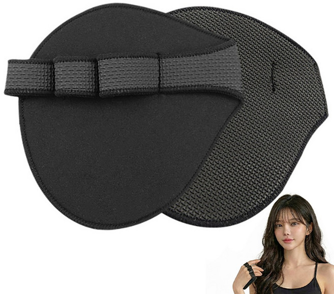 조팡 철봉 그립 풀업 손바닥 보호대 헬스 장갑, 블랙, 1세트