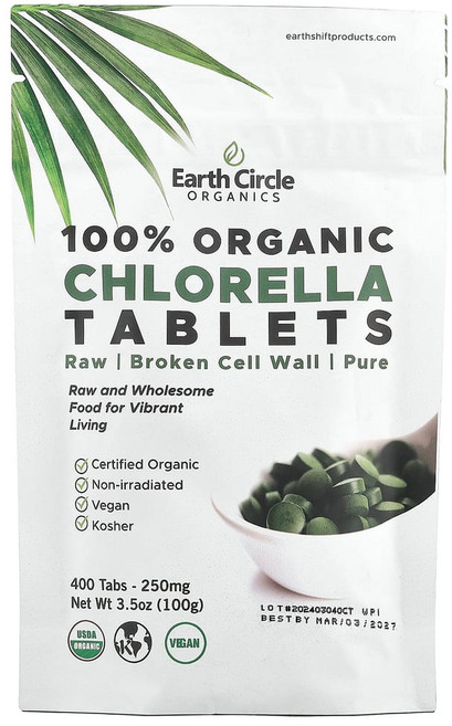얼스서클올가닉스 클로렐라 정제 400mg 400정 100g(3.5oz)(1정당 62.5mg), EOR01316, 1개