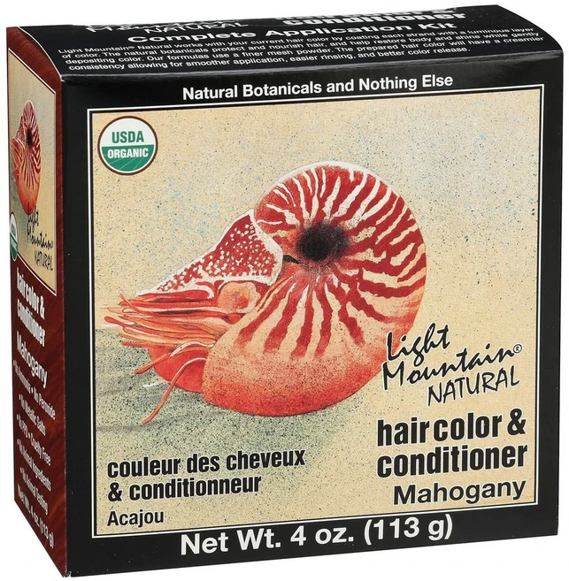 LIGHT MOUNTAIN 라이트마운틴 천연 헤나염색 파우더 마호가니 113g, 1개 - 쿠팡