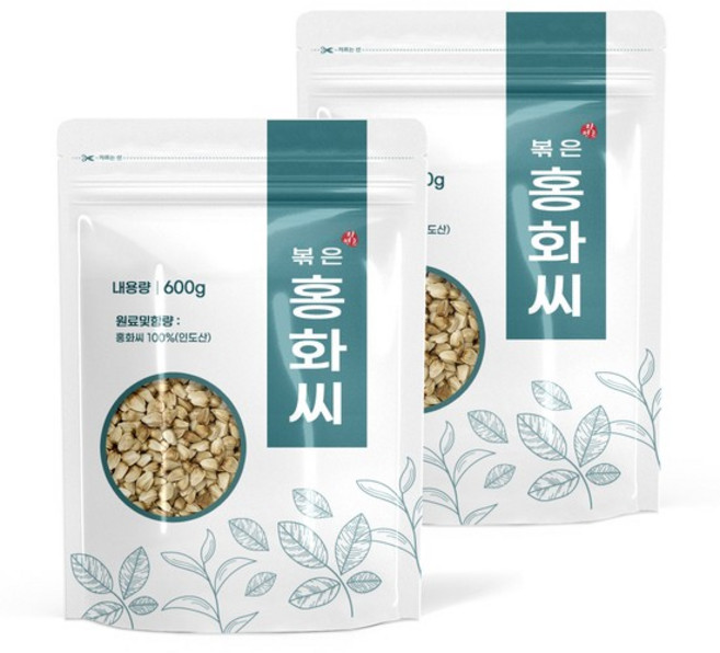 인도산 볶은 홍화씨 600g x 2개 홍화자, 없음