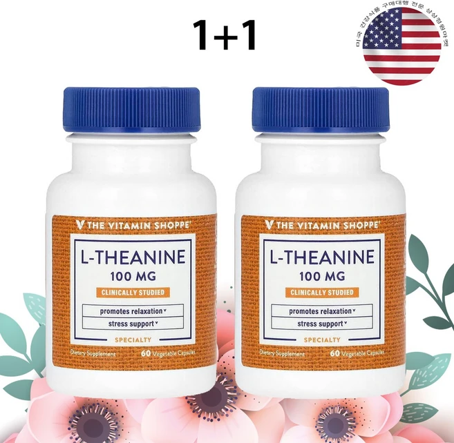 The Vitamin Shoppe L-테아닌 100mg L-Theanine, 2개, 60정 - 쿠팡
