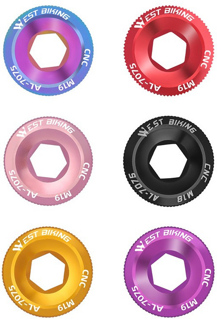 시그니처베이지 자전거 크랭크암 픽싱 볼트링 캡 M20 부품 YPZ489, 1개, 블랙