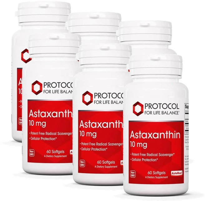 프로토콜 아스타잔틴 10mg 소프트젤 PROTOCOL FOR LIFE BALANCE Astaxanthin, 6개, 60정 - 쿠팡