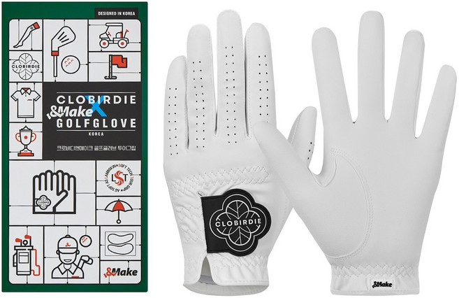 크로버디 앤메이크 골프장갑 투어그립 전세계 투어선수용 남자 여자 왼손 오른손 착용, 1개, 여성 블랙 왼손 착용