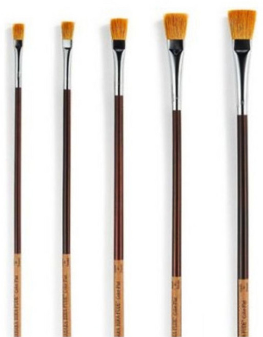 바바라구성붓 히라후데 5본조 유화 아크릴붓, 1개