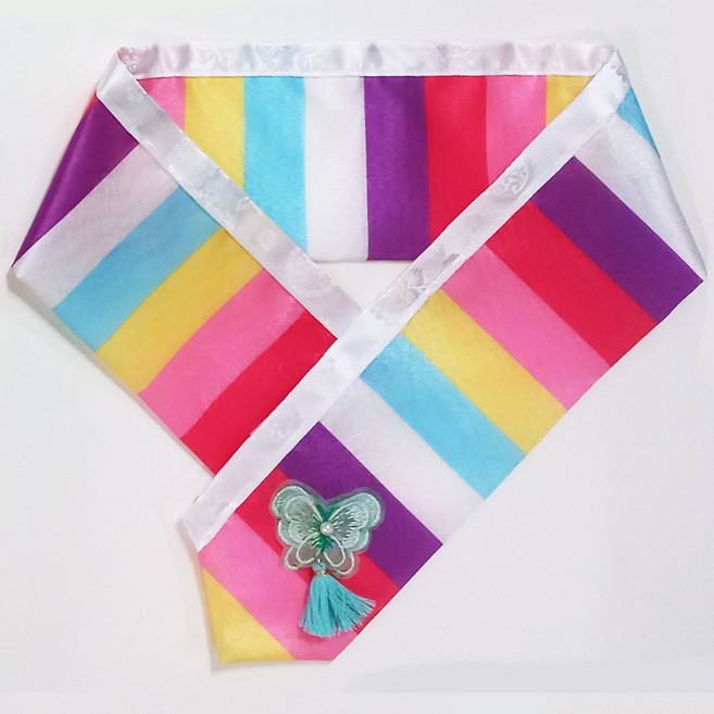 하니펫 반려동물 귀요미스카프 색동한복스카프, 1개, 민트