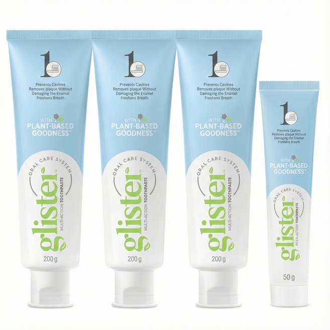 암웨이 글리스터 프로액션 치약 200gX3개 + 여행용 치약 50g 1개 증정, 4개