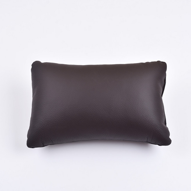룽고가죽 천연소가죽쿠션 쇼파 의자 자동차 등받이 다용도베개M / 카페 바버샵 미용실 병원 펜션 단체주문제작가능, 다크브라운