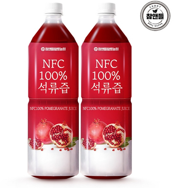 참앤들황토농원 NFC 착즙원액 석류즙, 1L, 2개