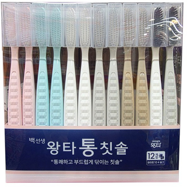 백선생 왕타 통칫솔 12입, 1개, 12개입