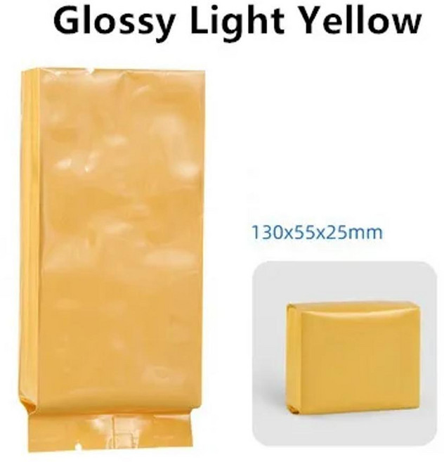 오픈 알루미늄 호일 열 씰링 가방 말차 코코아 녹차 커피 파우더 설탕 꿀 샴푸, 1개, 1. Glossy Light Yellow / A....