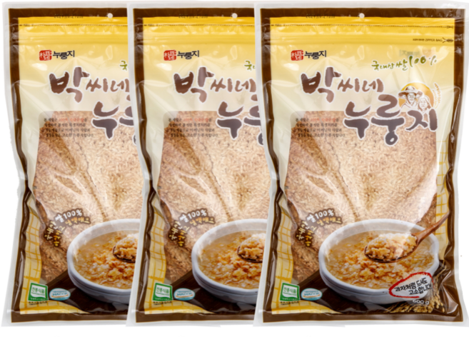 박씨네누룽지 3봉지(600gX3봉) 박씨네누룽지, 600g, 3개