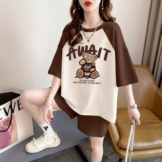 디아코니아 여성용 캐릭터 트레이닝복 세트 반팔 반바지 츄리닝 빅사이즈 G426