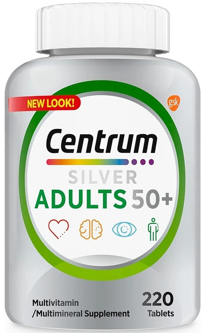 센트룸 50세이상 실버 멀티비타민 220정 Centrum Silver Multivitamin for Adults 50, 1개 - 쿠팡