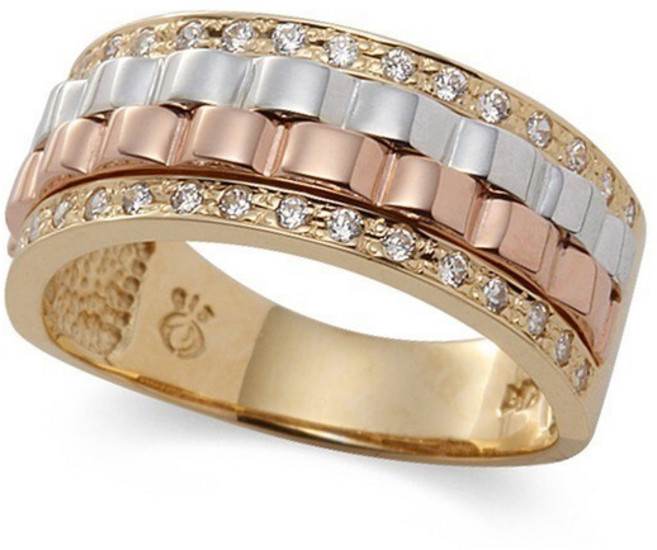 14K 18K 삼색 밴드 애끼반지 데일리 쥬얼리