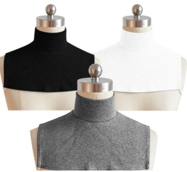 성인 페이크 목만있는 무지 목폴라 남자 여자 겨울 목토시 공갈 반목폴라 훼이크 폴라