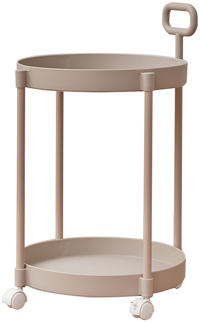 《棒棒家居》雙層移動茶几 邊桌 咖啡桌, 卡其色 (一張訂單限購2個)