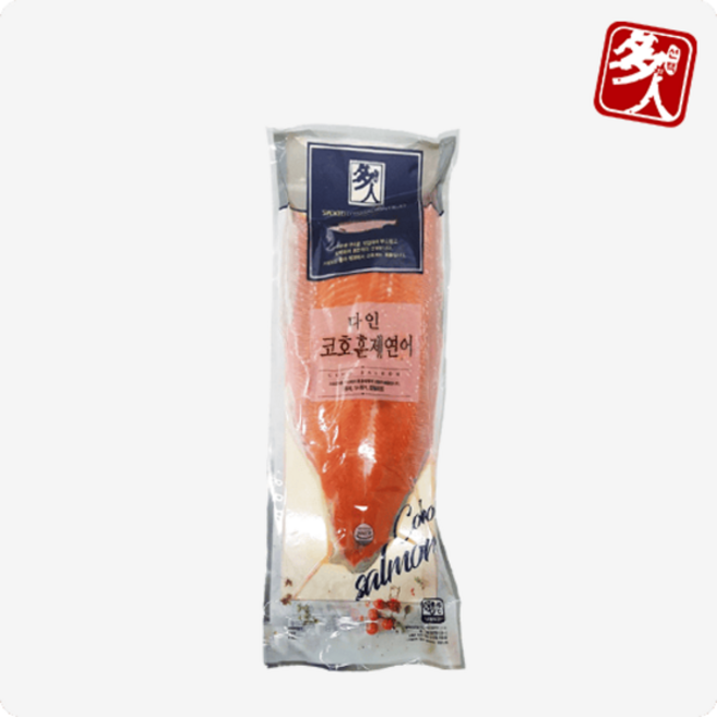 다인 코호 훈제연어 필렛 9kg (약5~8팩) 자연산 연어회 업소용, [9033-9](박스)다인_코호연어9kg훈제연어필렛, 1박스