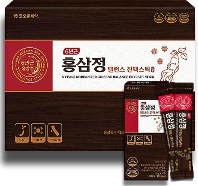 진액스틱 6년근 홍삼 선물세트 명절 부모님 선물, 2박스, 30회분